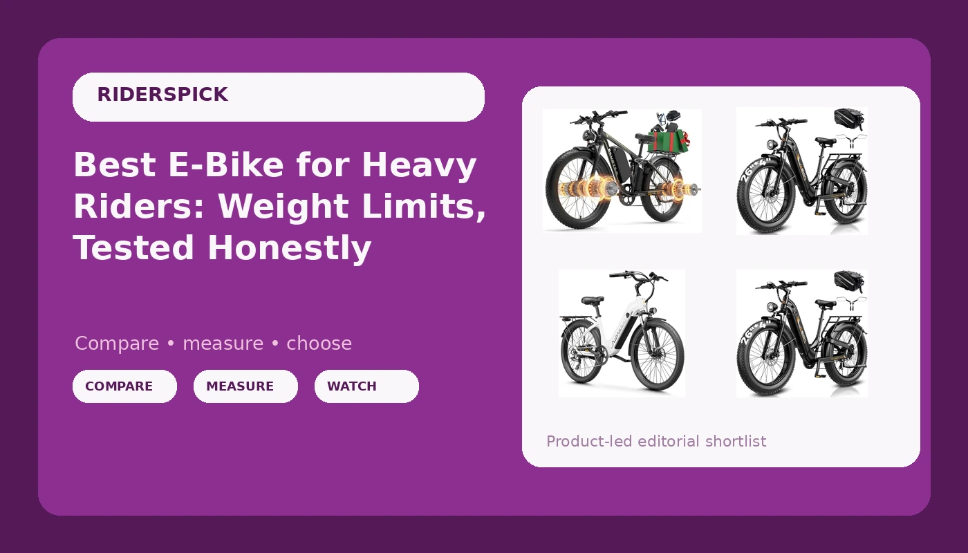 Best E-Bike for Heavy Riders: Weight Limits, Tested Honestly - RidersPick review with measurements and honest opinion