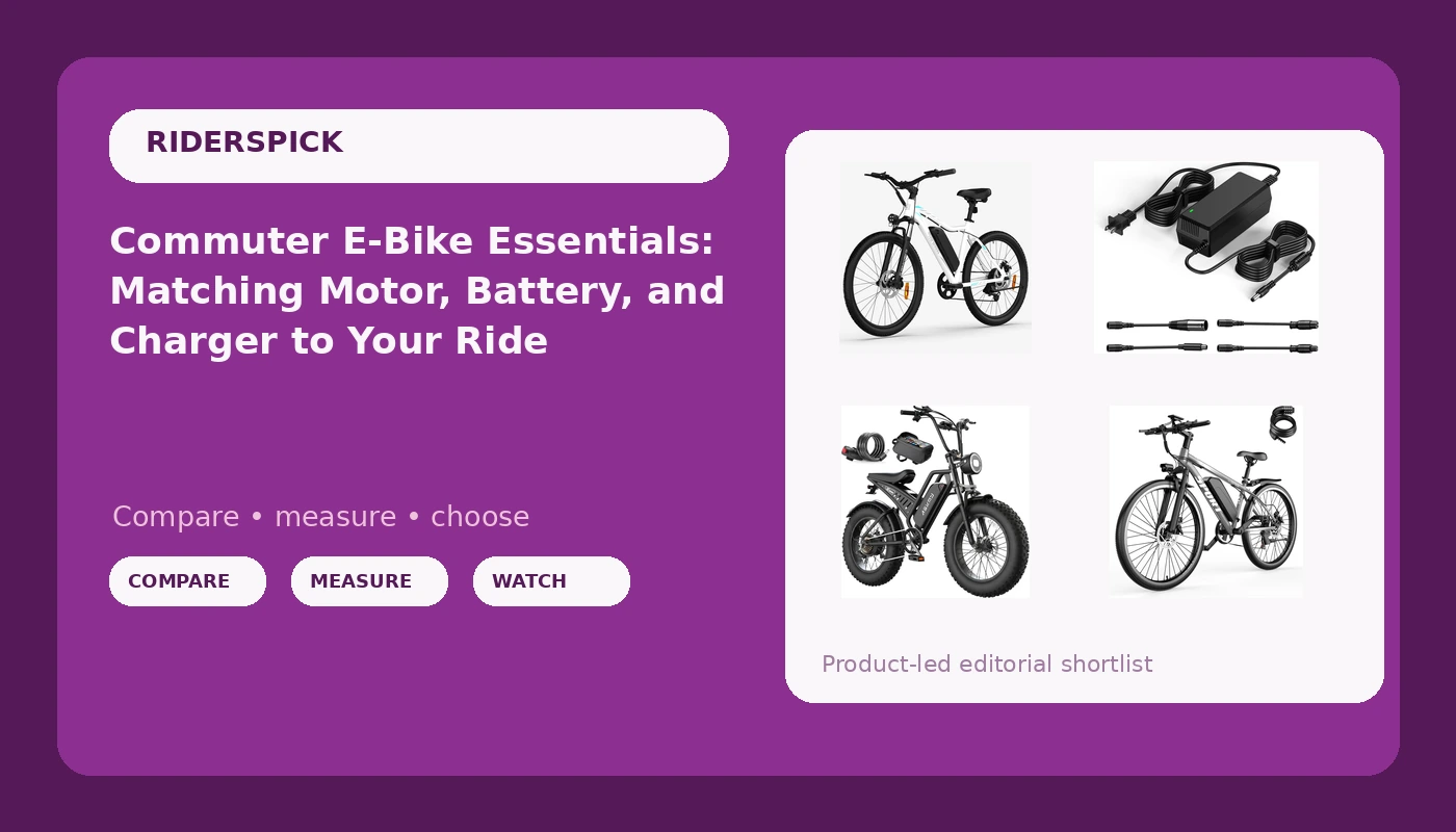 Commuter E-Bike Essentials: Matching Motor, Battery, and Charger to Your Ride