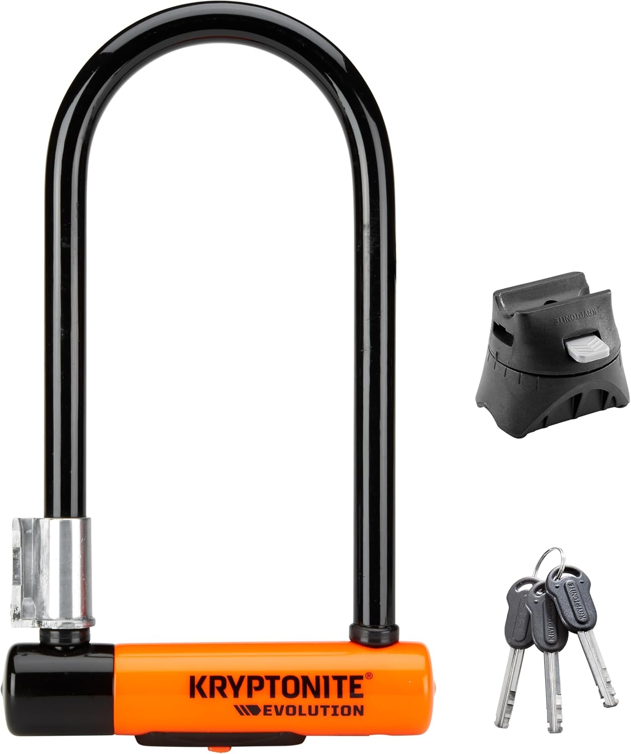 Kryptonite Evolution Standard Bike U-Lock, 14mm Steel Shackle & 3 Keys |...