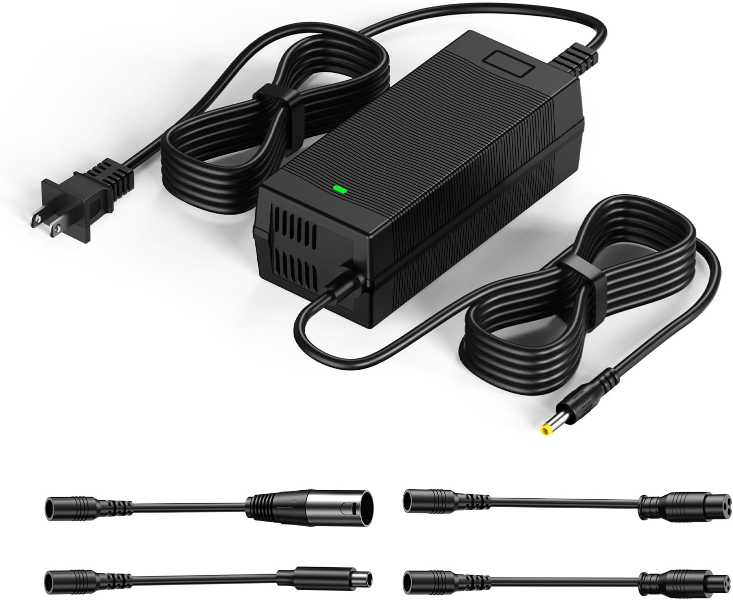 WUKUR 54.6V 2A Electric Scooter Charger 5 Connectors for 48V Lithium Batteries Compatible with Lectric XP 2.0/3.0, for Ecotric City/Beach, for Evercross H5/H7 Ebike, 8.2ft, SGS Safe Ebike Charger