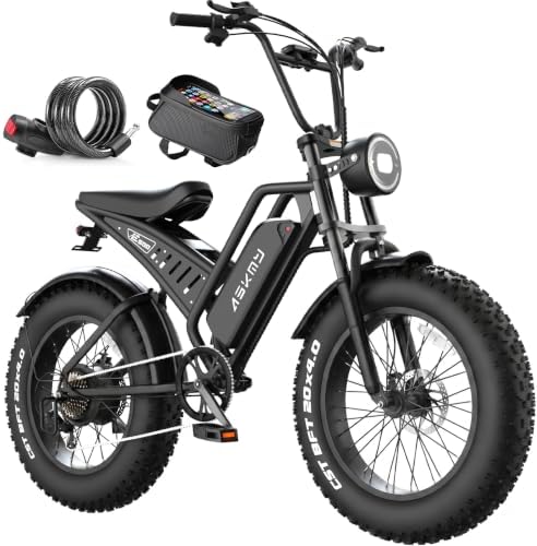 Electric Bike for Adults, 20 Inch Fat Tire Ebike for Off Road and Commuting