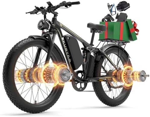 9000W Dual Motor Electric Bike, 48MPH Full Suspension