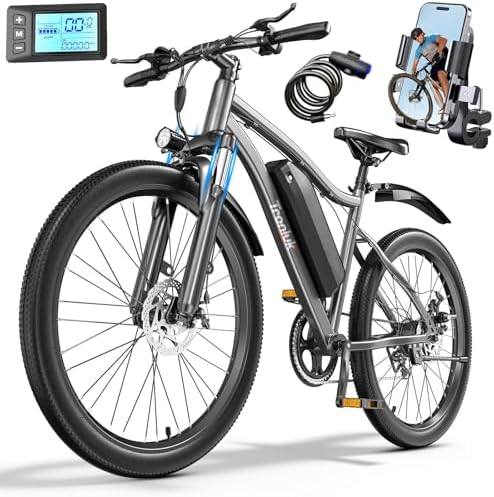 26 Inch Commuter E-Bike with 7-Speed Gears, White