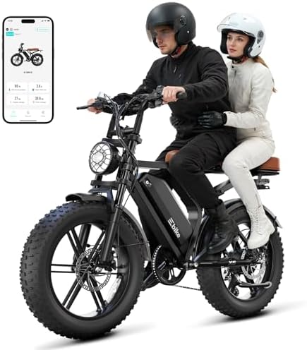 Electric Bike for Adults,48V15Ah Removable Battery Retro Ebike,Suspension