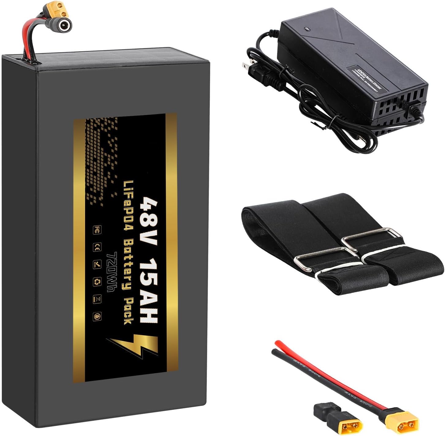 BtrPower 48V 52V 15AH 20AH Ebike Battery LiFePO4 Lithium B...