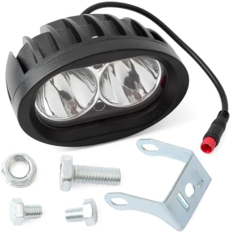 GLOXTED E-Bike 2-Pin 6000K White LED Headlight Replacement for Vamoose Mammoth for RadMini for RadRover for RadExpand for RadRunner Bikes, Electric Bicycle Part Universal Water-Resistant P