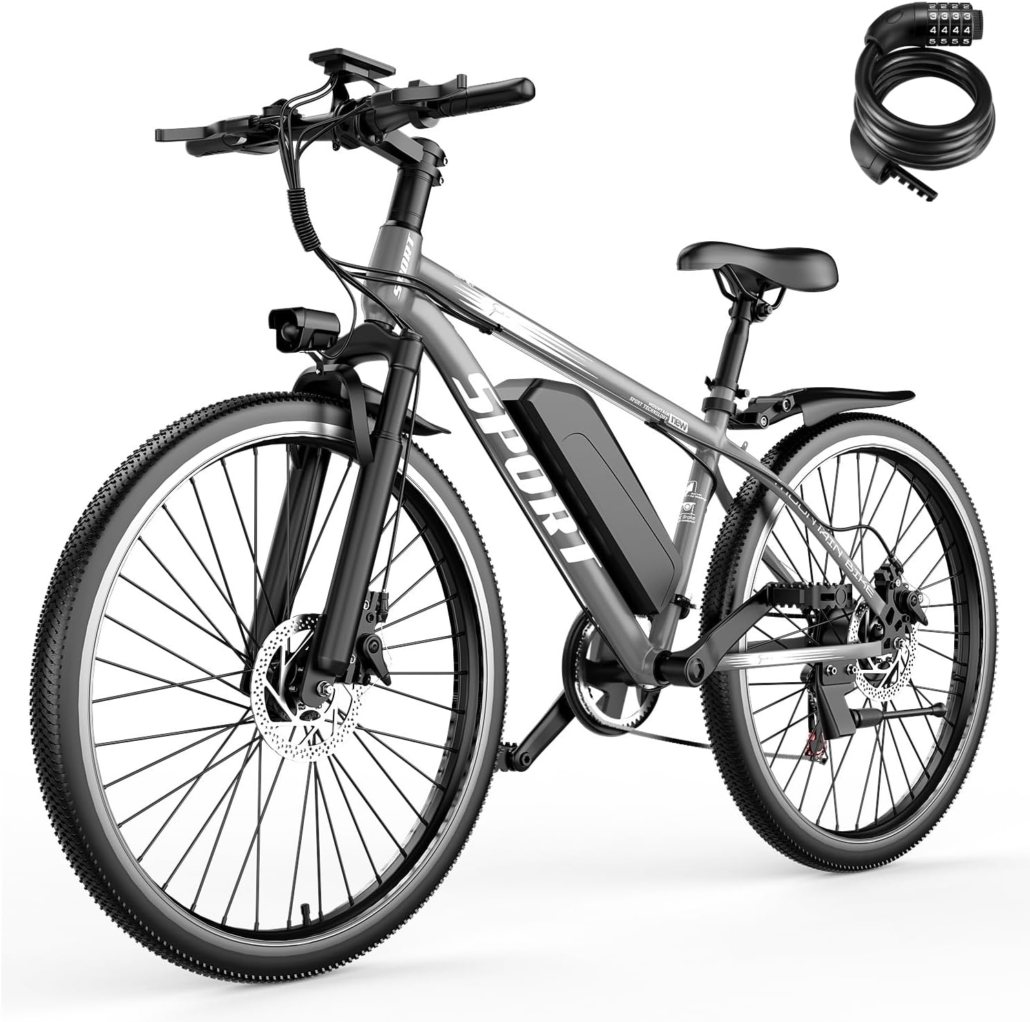 ASKGO Electric Bike for Adults, 26" Tires Mountain Ebike, 1500W Peak E-Bike